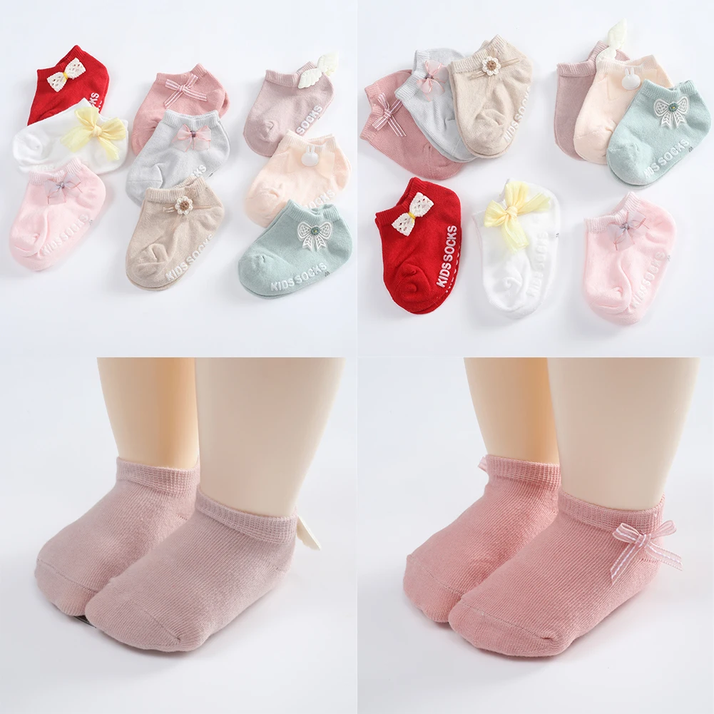 3 Pairs/lot Spring Autumn Newborn Baby Socks Cotton Anti Slip Baby Socks for Girls Infant Baby Ankle Socks 0-5 years