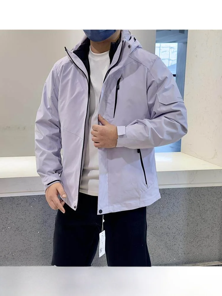 

Detachable down Inner Vest! All-Weather Waterproof Windproof Three-In-One Men's Jacket! Youthful Popular Regular Length Outer...
