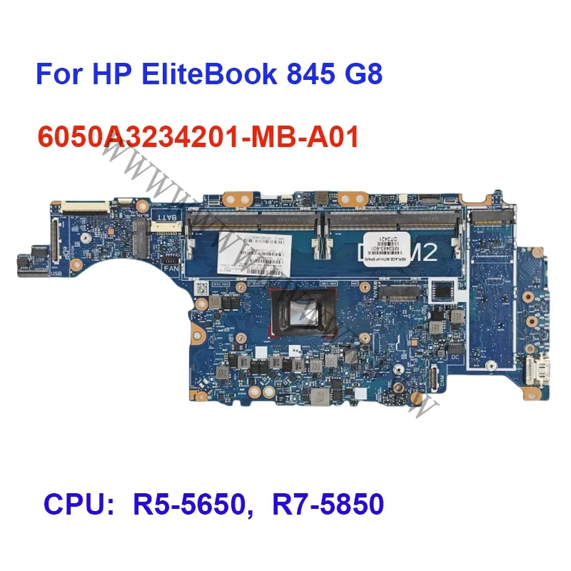 HD6050A3234201-MB-A01 para HP EliteBook 845 G8 Laptop Placa-mãe com processador CPU R5-5650 R7-5850 DDR4 M53480-601 M53483-601