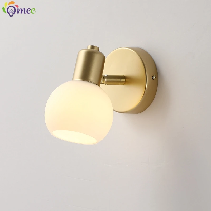 Modern Wall Light 2/3 Head Glass cover Bathroom Light Washroom Vanity Mirror Iron Interior Home Decoration Minimalist Lighting