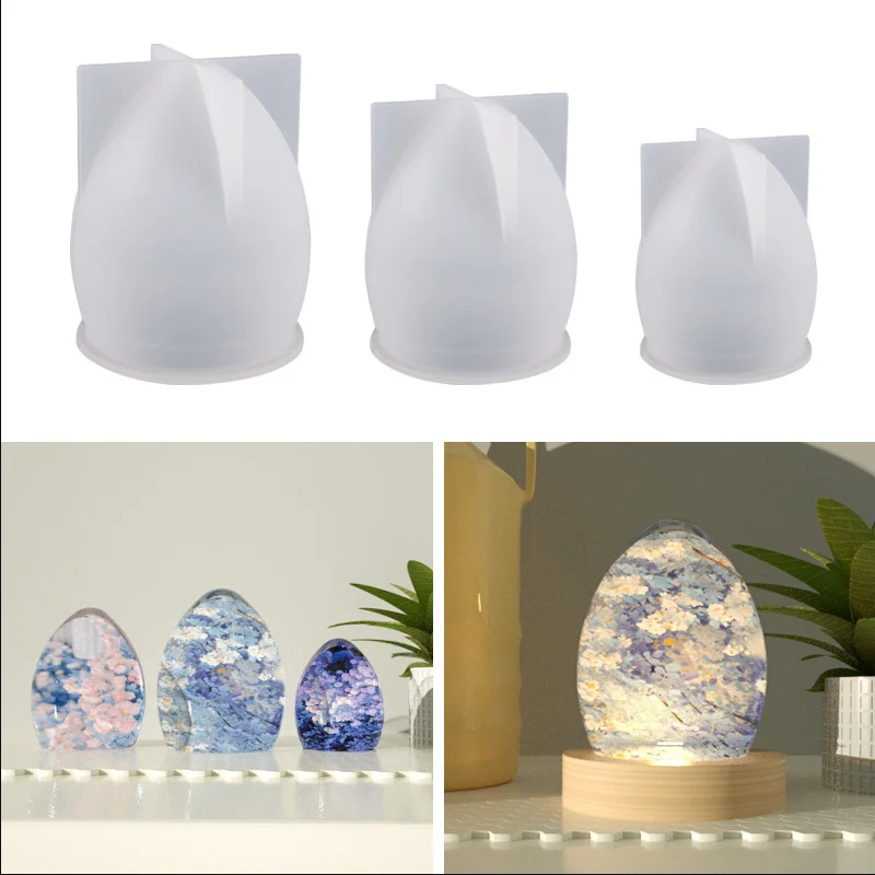 

Diy Egg-Shaped Silicone Mold Crystal Resin Epoxy Mould Star Ball Night Light Table Silicone Mould Decoration Jewelry Making Tool