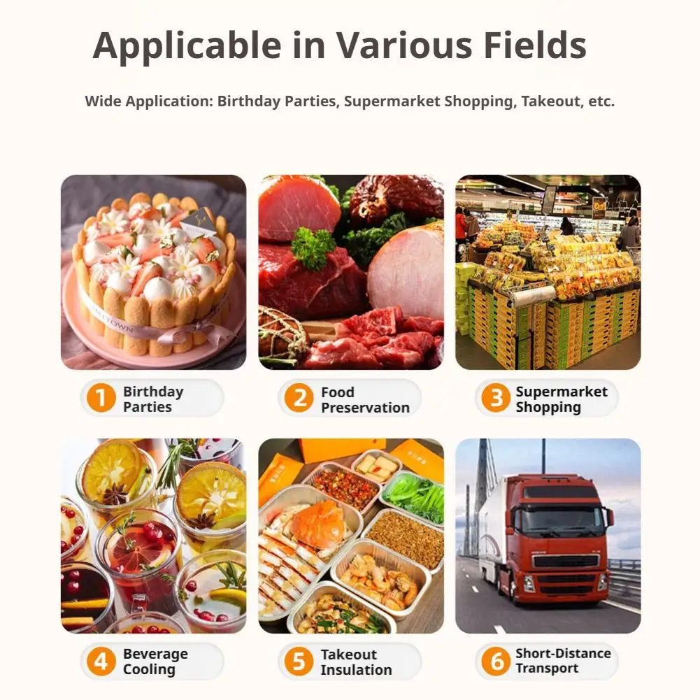 Upgrade Portable Lunch Cooler Bag Folding Insulation Picnic Ice Pack Food Thermal Bag Drink Carrier Insulated Bags Beer Delivery view 5