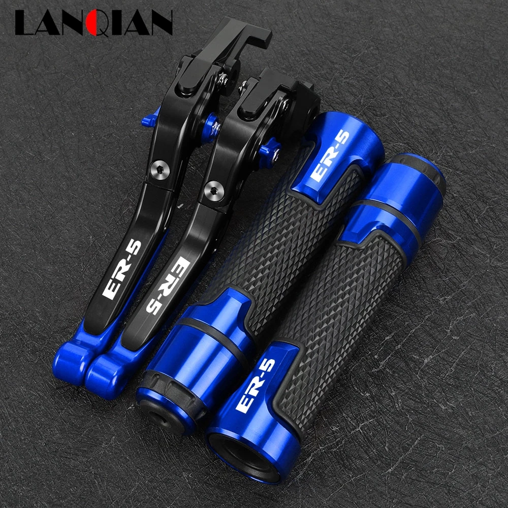 

FOR KAWASAKI ER-5 ER5 2004-2005 Motorcycle Folding Extendable Adjustable Brake Clutch Levers Handlebar Hand Grips Ends