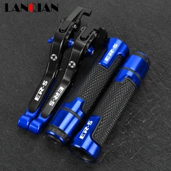 FOR KAWASAKI ER-5 ER5 2004-2005 Motorcycle Folding Extendable Adjustable Brake Clutch Levers Handlebar Hand Grips Ends