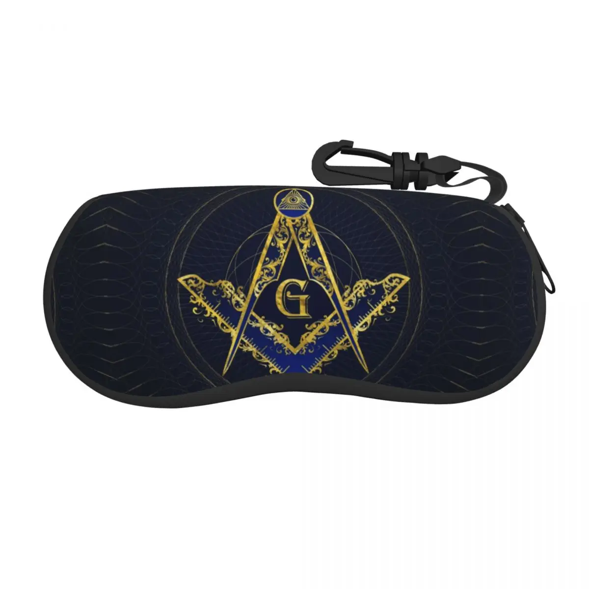 Freemason Evil Eye Symbol Shell Eyeglasses Protector Cases Cute Sunglass Case Masonic Mason Glasses Pouch