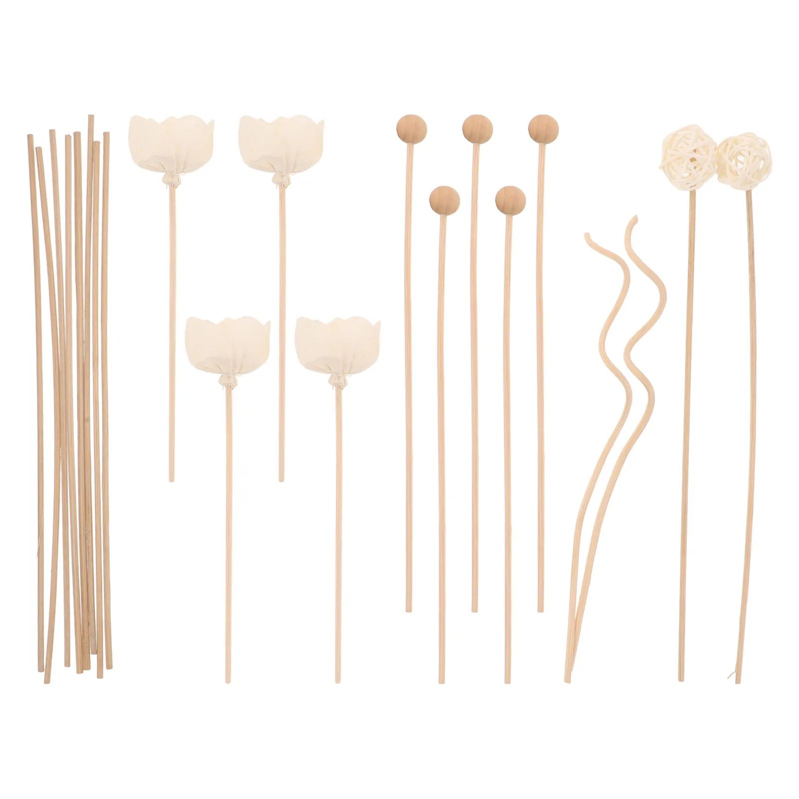 Reed Diffuser Fireless Aromatherapy Sticks 50 Pieces Unscented Natural Fresh Air Home Office Relaxation Fragrance