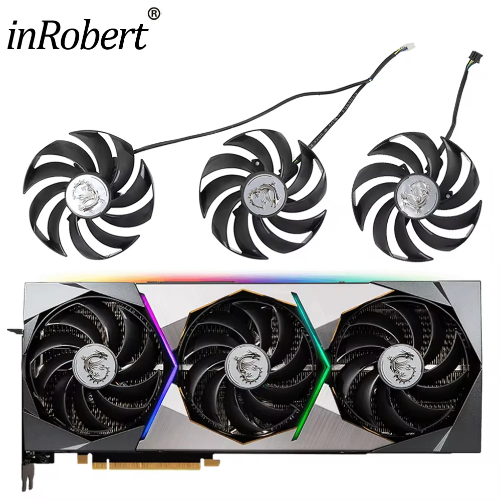 New 95mm PLD10010B12HH Cooler Fan Replacement For MSI RTX 3080 Ti SUPRIM X RTX3080 3080Ti Graphics Video Card Cooling Fans