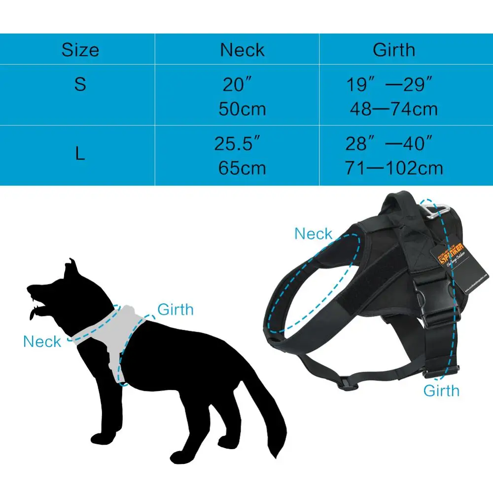 EXCELLENT ELITE SPANKER Tactical Dog Harness Pets Harness German Shepherd Malinois Training Vests Dogs Harness with Handle