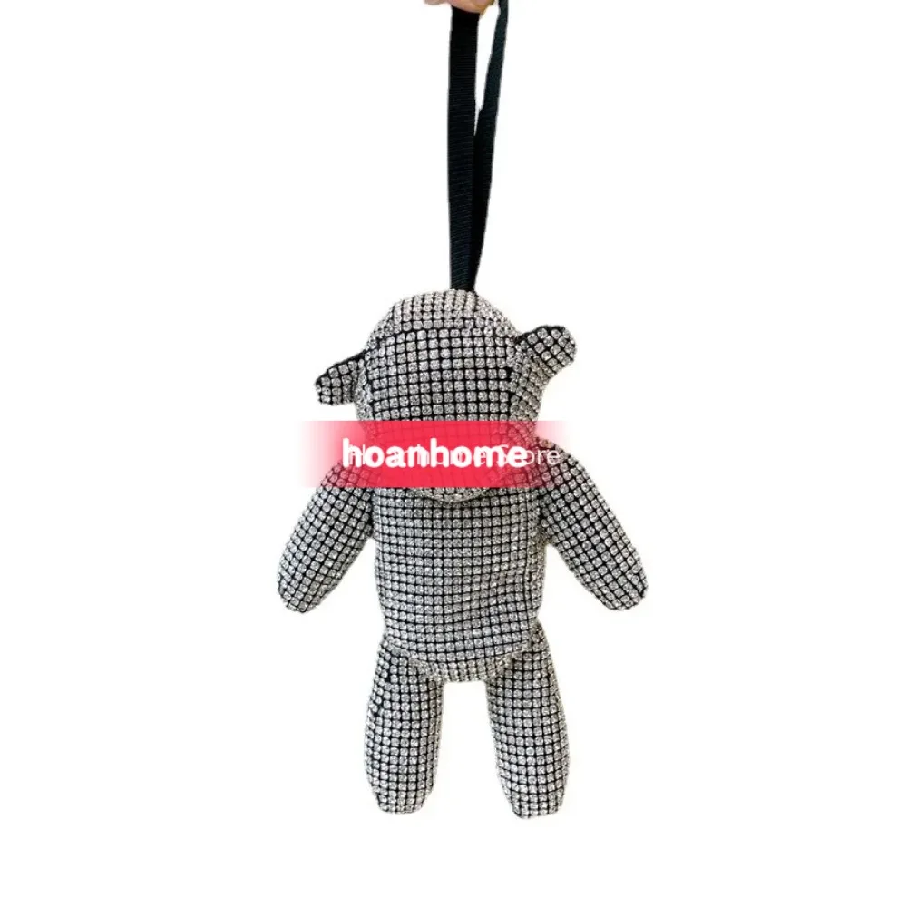 Rhinestone Full Diamond Bear Diamond-Embedded Fashion Hand Carrying Change Internet Celebrity Bags