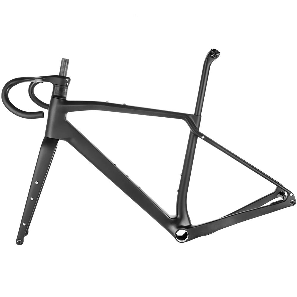 ELITE Carbon-Rennrad-Gravel-Rahmen, Maßgefertigter Rahmen 100-142, Fahrrad mit Scheibenbremse, Gravel 700C Steckachsen-Faser-Rahmenset, Max. Reifendurchmesser 47mm – Detail 8