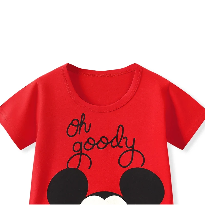 Short Sleeve Suit for Baby Clothes Summer T-shirt Set Children's Wear Cotton Kids Tracksuit 1 2 3 4 5Year Old Mickey Mouse