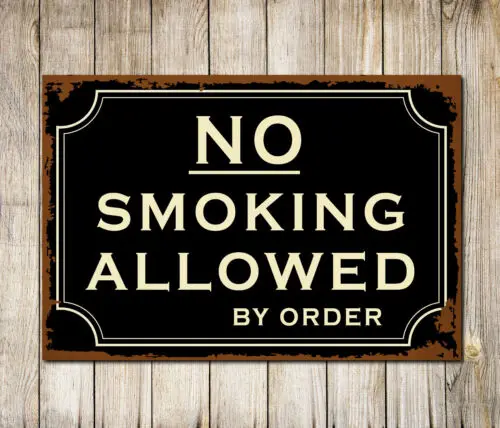 No Smoking Train Platform Metal Sign Landscape Station Wall Decor Metal Plaque