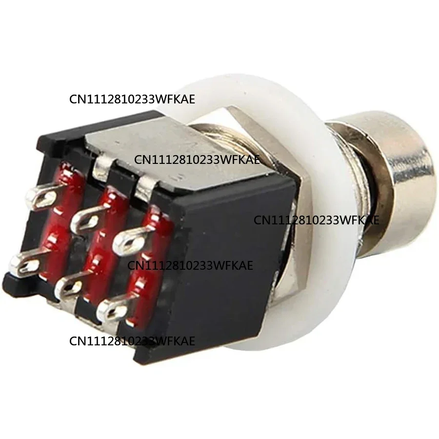 5PCS DPDT Latching Momentary ON/ON Foot Switch Guitar Effects Pedal Metal Stomp Box 6 Pin Push Button for Guitar Effect Pedal