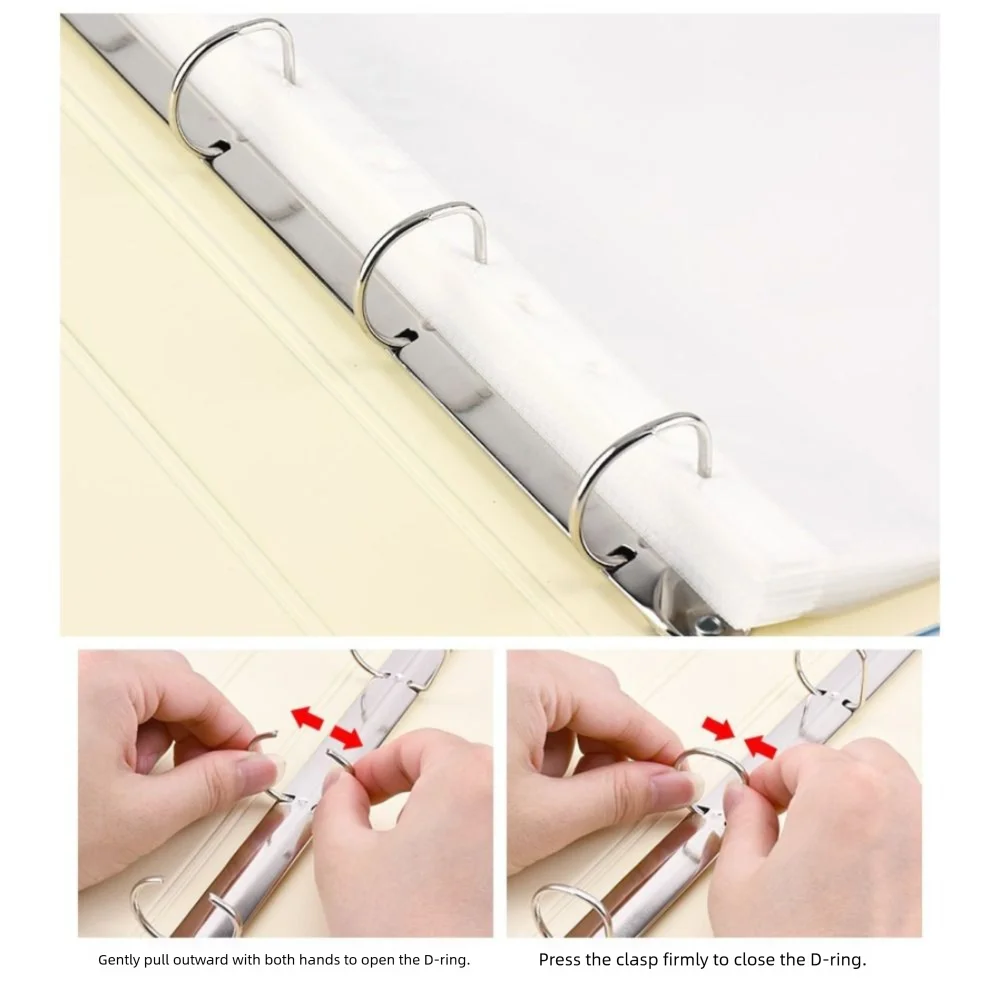 New PP A4 File Folders Waterproof D-Shaped Binder Display Book 4 Hole Loose-leaf Folder Stationery