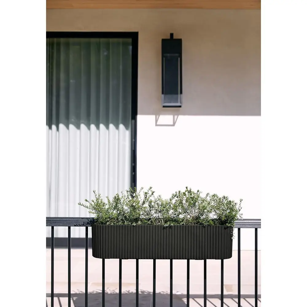 Hanging Planter Box or Windowsill/Balcony | Plastic-Stone Composite w/Railing Bracket | Decor or lowers - view 5