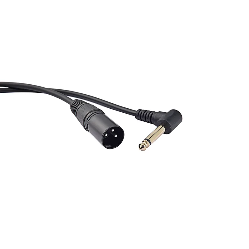 Right Angled L 30cm 1/4\'\'Jack 6.35mm Mono Male / Female to XLR Male Microphone Mixer Audio Converter Cable