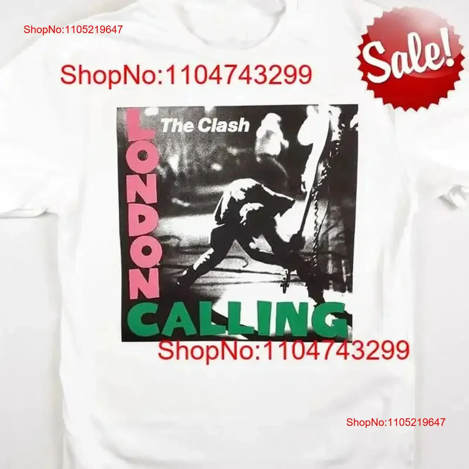 The Clash London Calling Music T Shirt S 5XL HNP46 vintage Washed Top For Everyday Wear homme Soft Slightly graphic Breathable