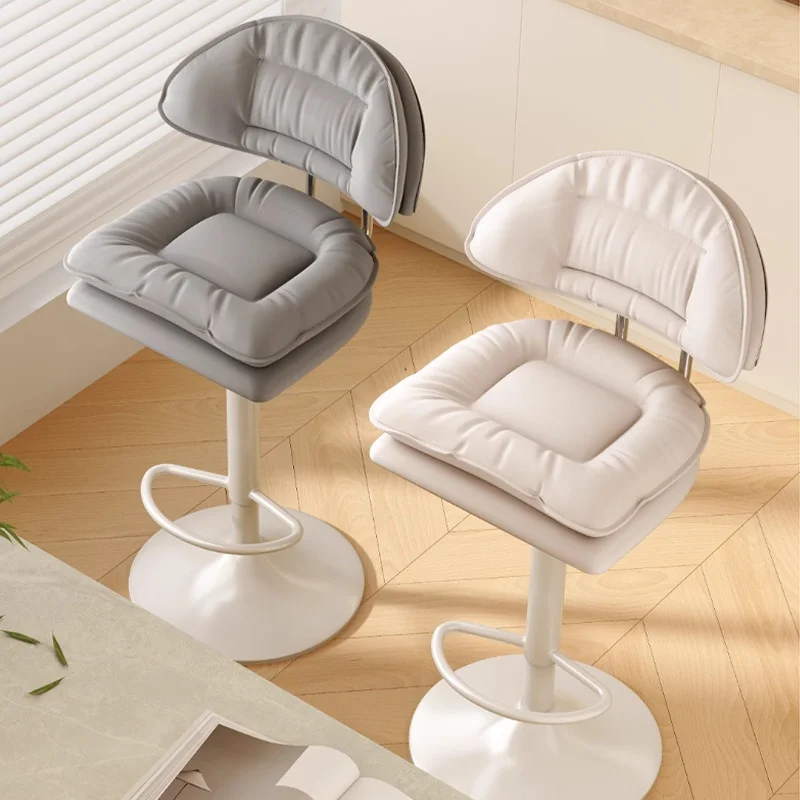 

￥#Modern Design High-Back Bar Stool for Home Use Beauty Salon Front Desk Adjustable Chair with Large Backrest for Living Room