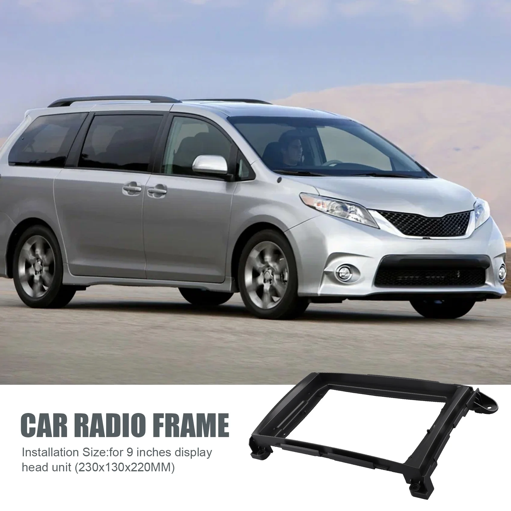 Marco estéreo Multimedia de Audio para coche, 9 pulgadas, para Toyota Sienna 2010-2014, Interior del coche, reproductor de DVD de vídeo Android-A97E