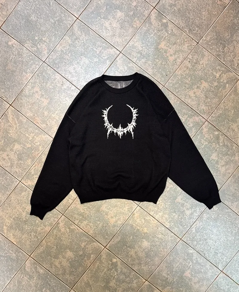 الظلام القوطية الرجعية Harajuku شارع العليا الخريف والشتاء معطف شتاء الرجال Y2K موضة عادية الهيب هوب روك شريط فضفاض المرأة