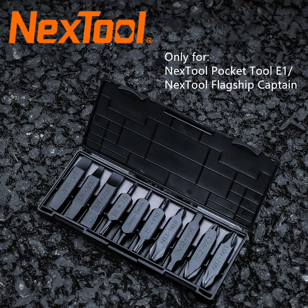 NexTool Multitool Accessories Bits Kit 20 In 1 Magnetic Screwdriver Bits Set Only for Pocket Tool E1/Flagship Captain Multi Tool