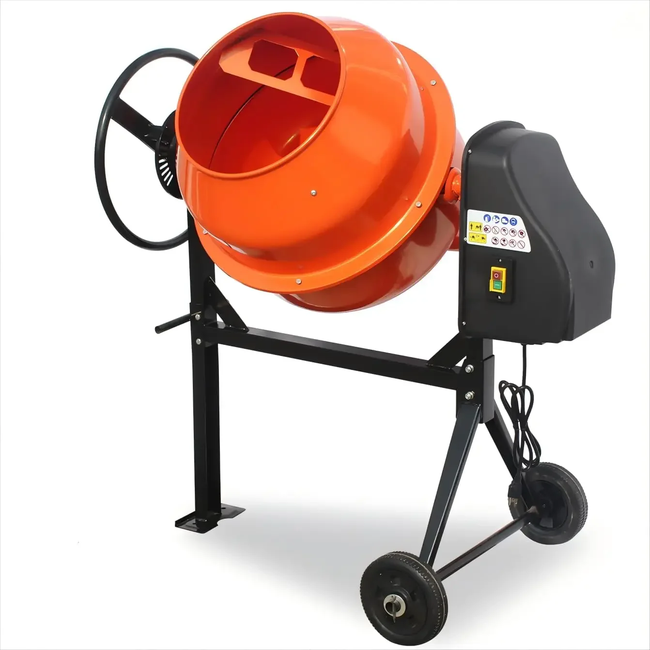 

4.2 Cu Ft Electric Concrete Mixer Portable Cement Mixing Machine for Stucco, Mortar Seeds with Wheel and Stand