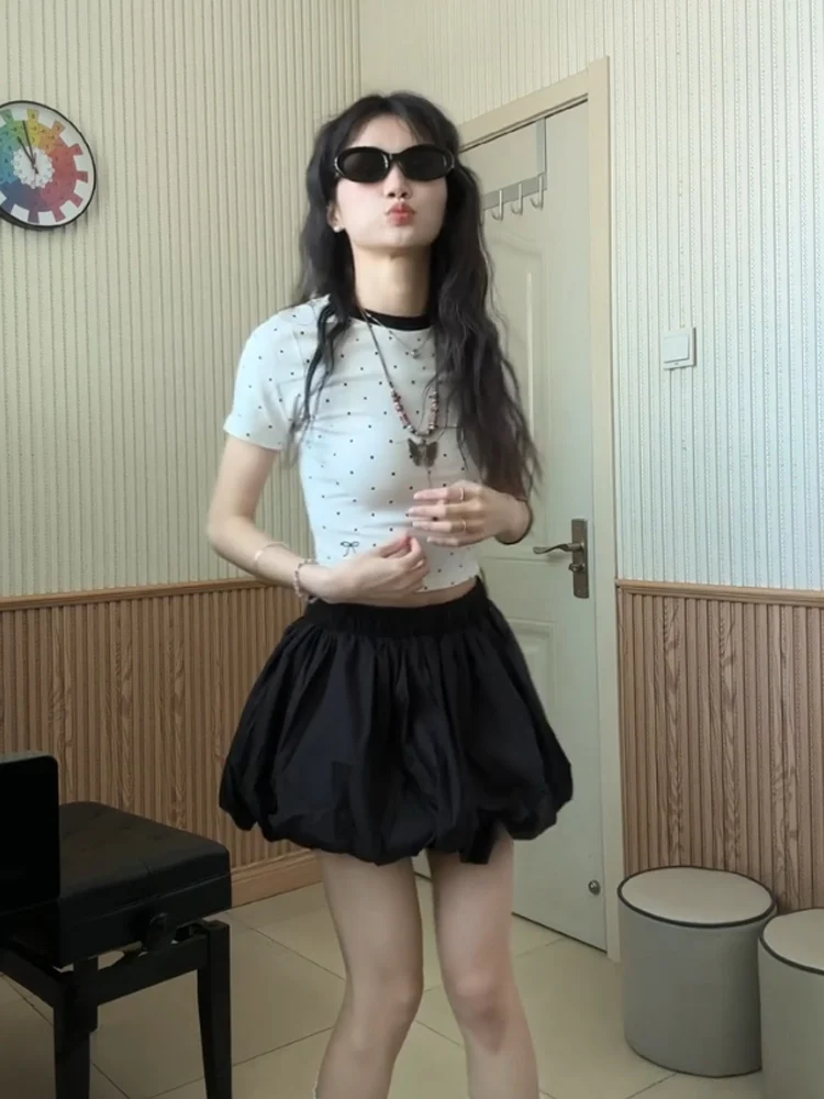 블라 클라우드 버드 오르트 팬츠 스커트 여성 여름 얇은 하이웨이스트 캐주얼 다용도 A라인 와이드 레그 스커트 팬츠 출퇴근 스타일