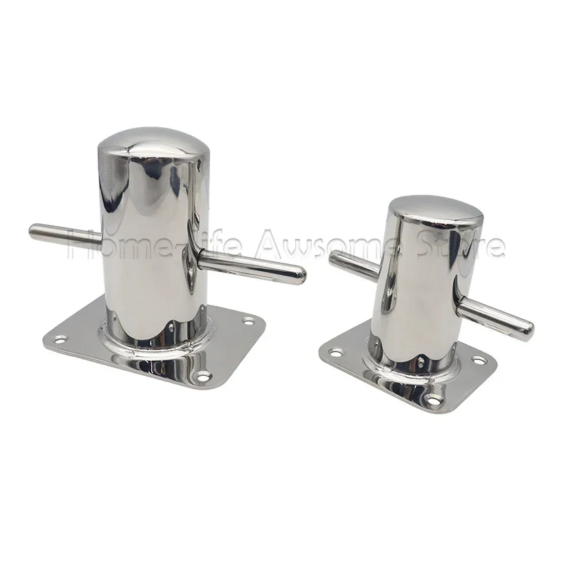 80x90mm 90x120mm Single Mooring Bitt 316 Stainless Steel Single Mooring Bitt Heavy Duty Bollard Cleat Marine Hardware Accessorie