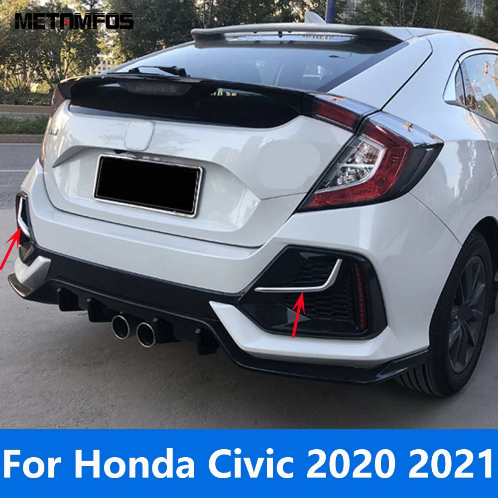 

Для Honda Civic 2020-2021: накладки на задние противотуманные фары из карбона, аксессуары для стайлинга автомобиля