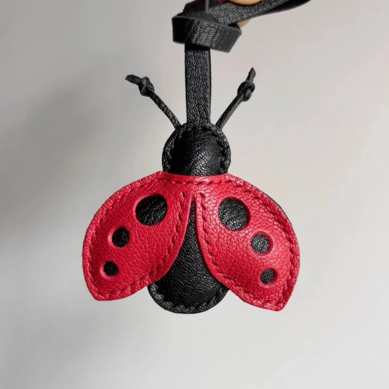 

Подвеска «Божья коровка», подвеска для телефона из французской овчины, брелок из натуральной кожи, милый декоративный подарок.