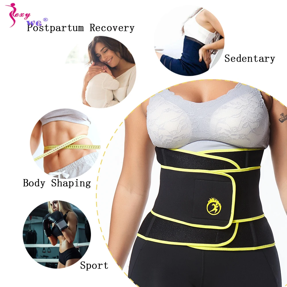 SEXYWG Women Waist Trainer Belt for Slimming Girdle Strap Weight Loss Belly Band Corset Waist Cincher Neoprene Body Shaper Sport