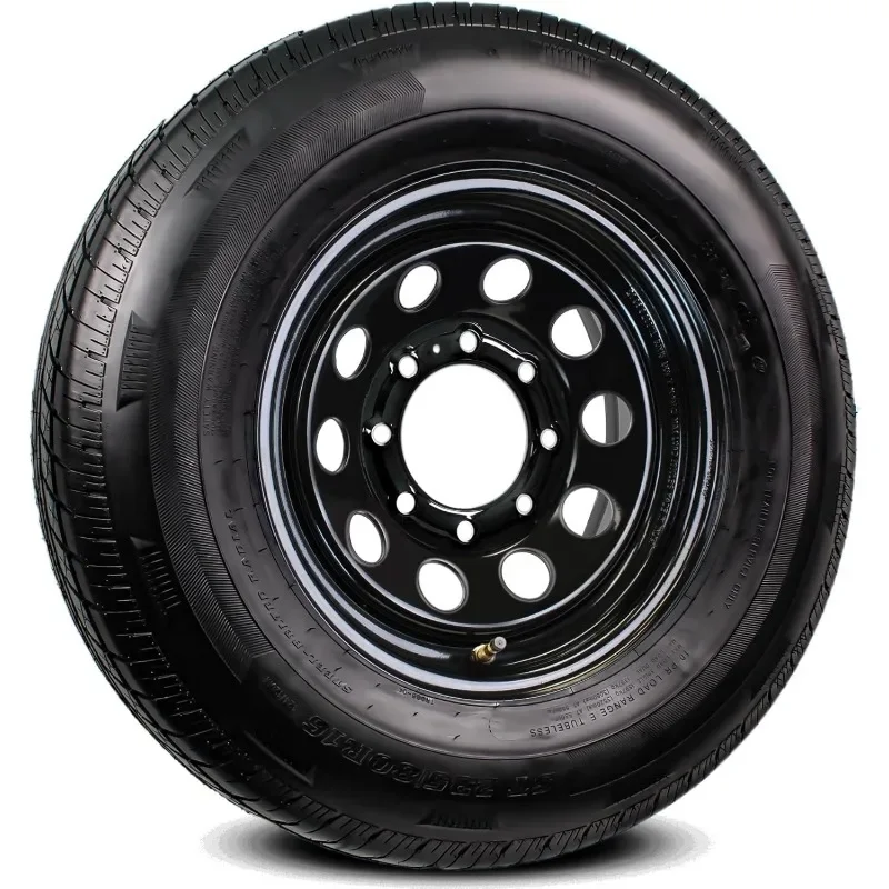إطار مقطورة شعاعي شعبي وحافة ST235/80R16 نطاق تحميل E 16X6 8-6.5 عجلة وحدات سوداء - جانب طريق مجاني