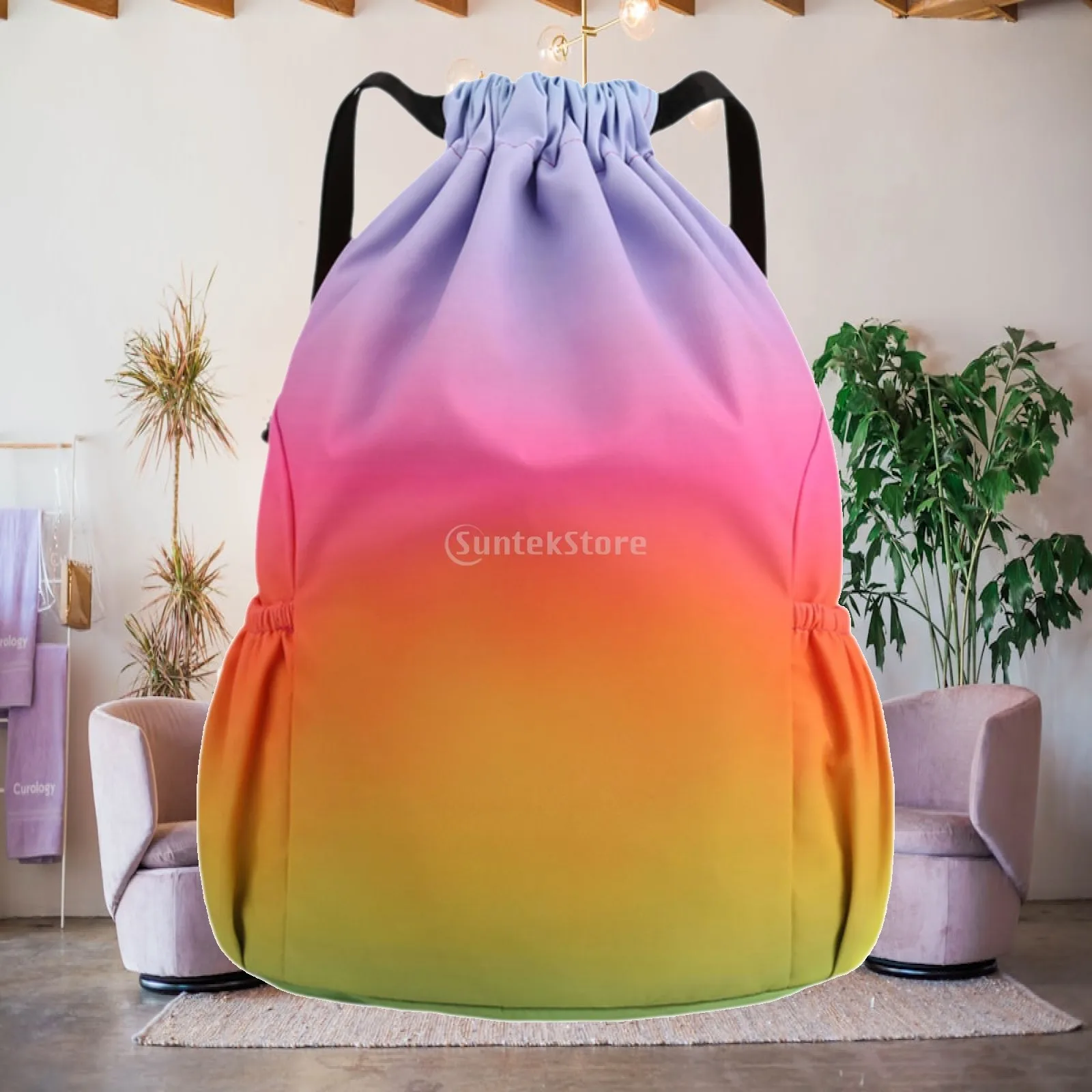 Drawstring Backpack Men Women Lightweight Sport Gym Sackpack Sports Gym Bag for Rugby Ball Hiking Volleyball Shopping
