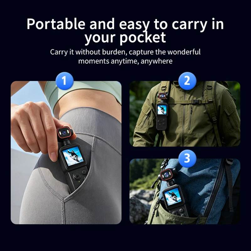 D2 Kabellose HD-Handheld-Actionkamera mit AP-Hotspot-Verbindung für Fahrrad-Vlogs, Nachtsicht-DVR, Miniatur-Camcorder – Detail 5