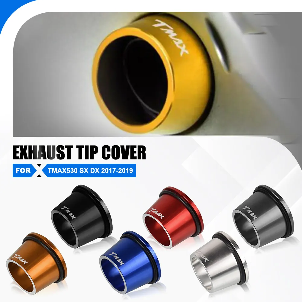 

For YAMAHA TMAX530 sx dx 2017-2019 CNC Exhaust Muffler pipe End Tip Cover Tmax560 2020-2025 tmax 530 560 Motorcycle Accessories