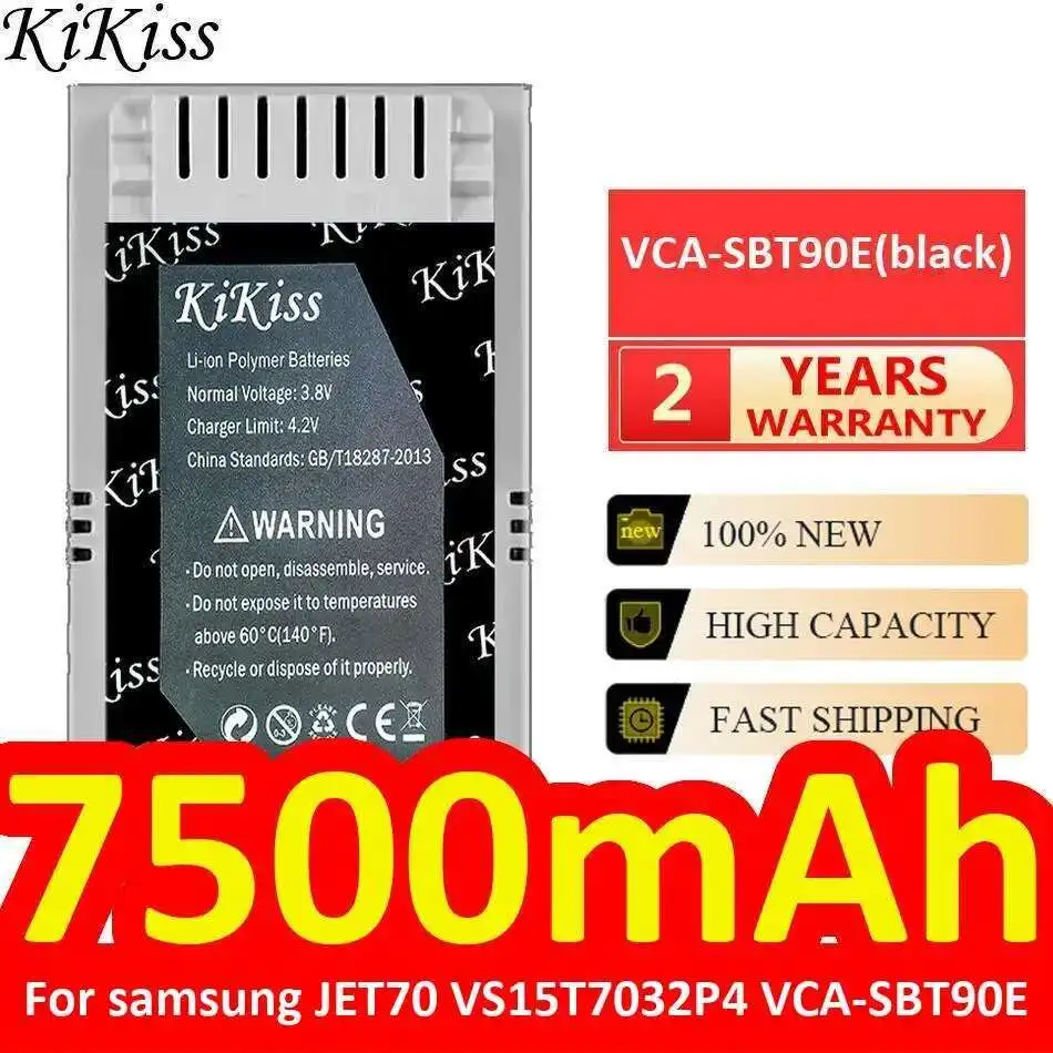 

Reliable Power Vca-SBT90E Black For Samsung JET70 VS15T7032P4 7500Mah Fast Charging Pet Vacuum Cleaner Battery