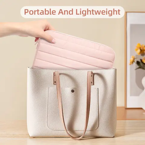 13/14 tums puffigt laptopfodral för laptop, mjukt fodral för MacBook Air, iPad Pro, surfplatta, väska, moderiktigt anteckningsblocksfodral 8 best sales puffigt laptopfodral - №4