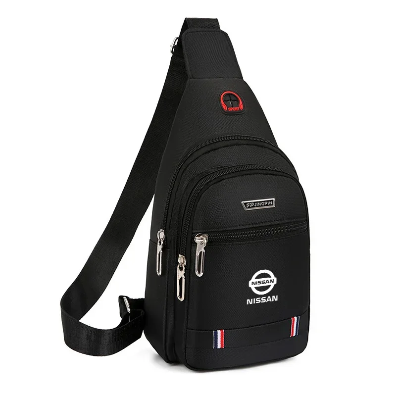 Car Logo Men\'s Shoulder Wallet Multi-Use Card Case Coin Purse Travel Bag For Nissan GTR Nismo X-trail Qashqai Note Juke Patrol