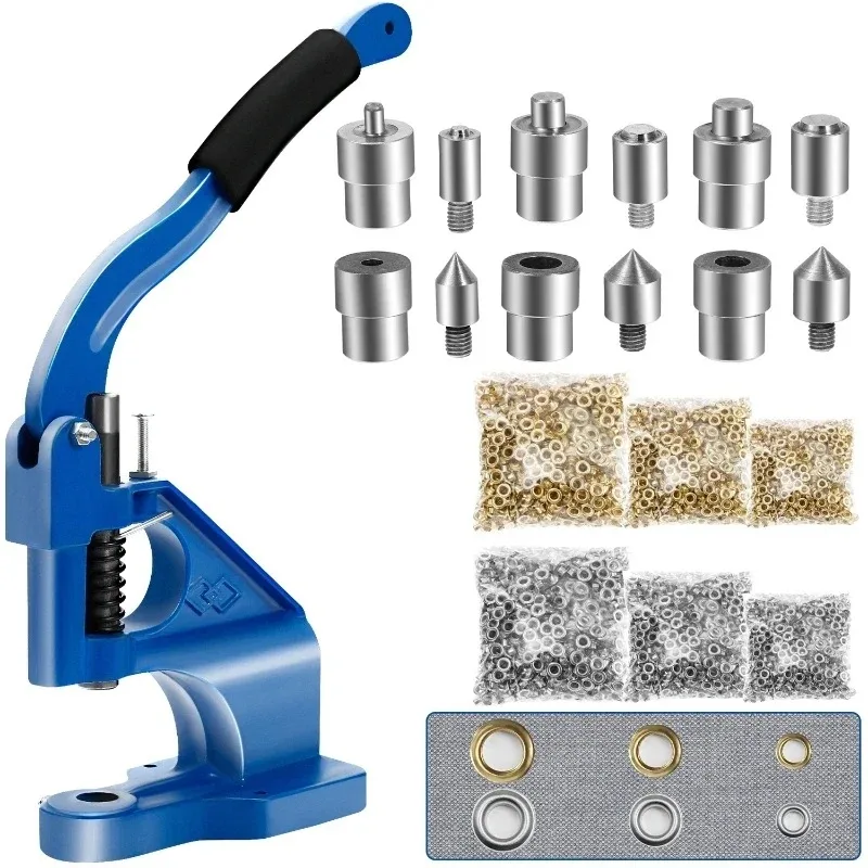 Punch Manual Installation Tool 3000 set Grommet Eyelet Machine Hand Press Sew Pressing Clamp DIY Manual Snap Eyelet Press Craft