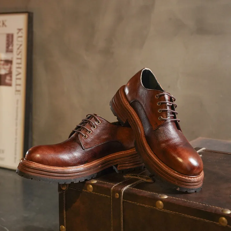 

Модные мужские лоферы из натуральной кожи, туфли-броги, роскошные удобные коричневые туфли дерби, мокасины в стиле ретро, оксфорды для свадебной вечеринки