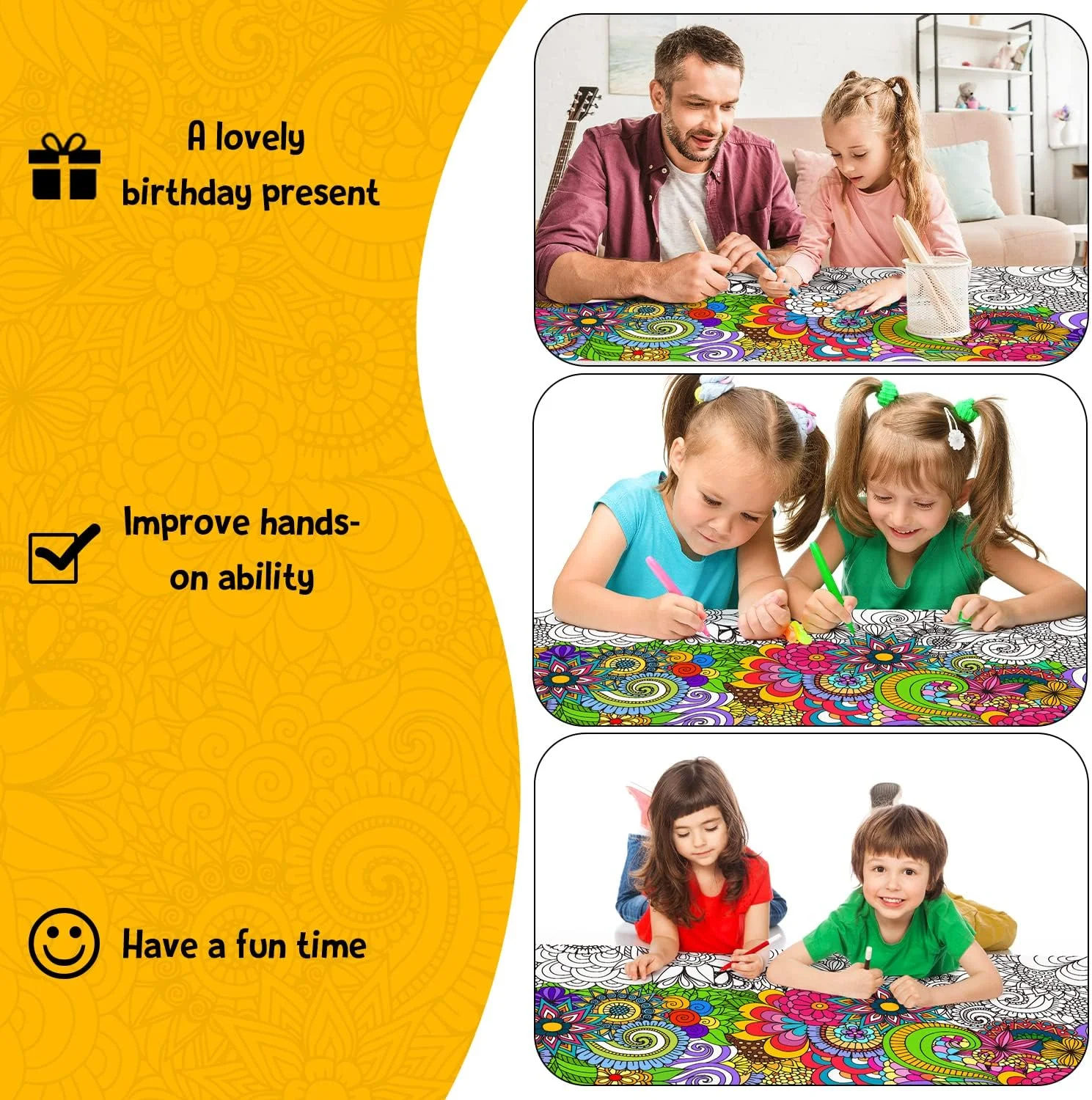1Pc Jumbo Mandala Coloring Pos - Art Craft Jumbo review and price