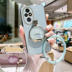 200 Pro Perfume Bottle Plating Phone Holder Case For Honor 200 200Pro 200Lite 100 100Pro Shatterproof Soft Back Cover