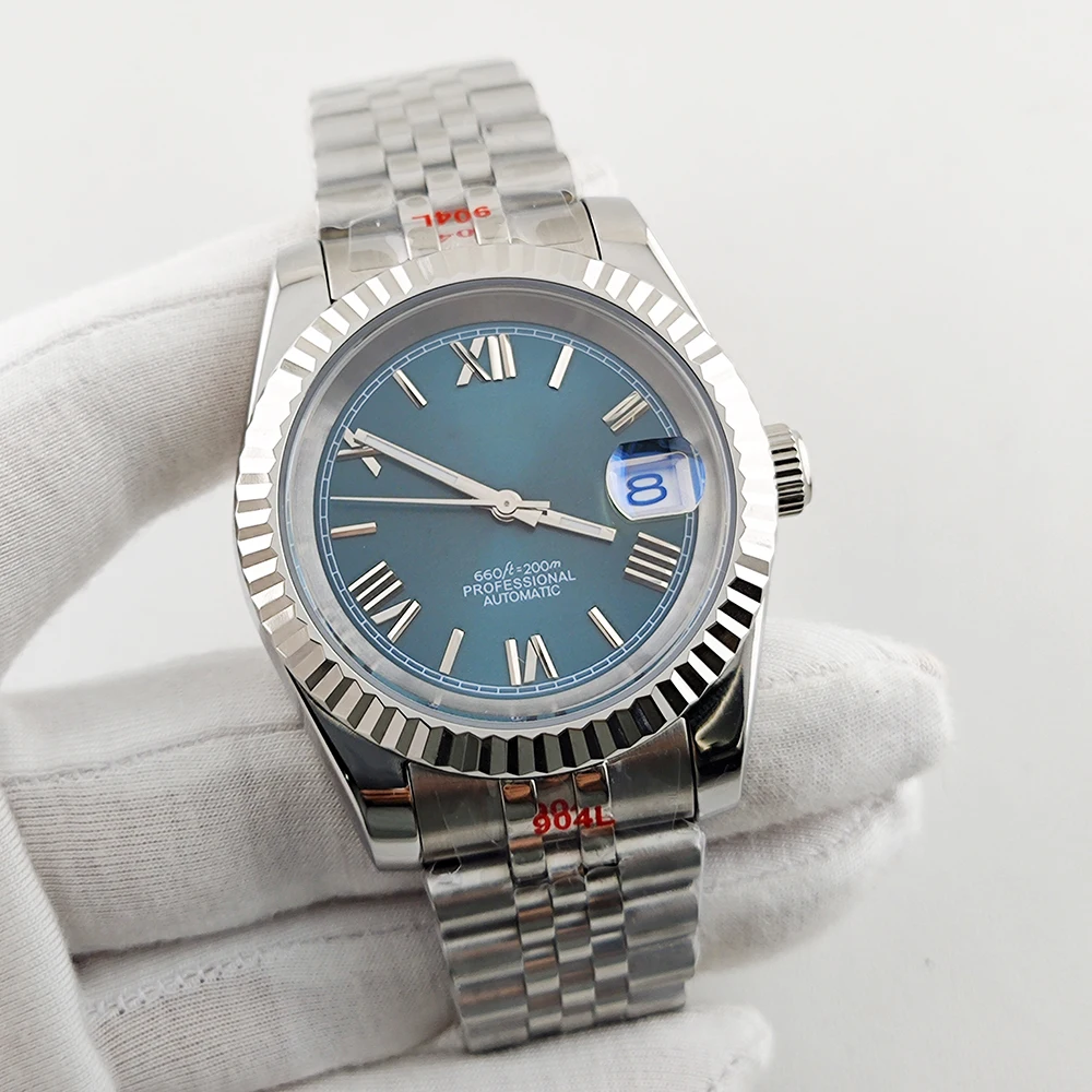 36/39mm NH35 Men's Watch Automatic Waterproof Strap Aseptic Luminous Dial Stainless Steel Case Sapphire Watch