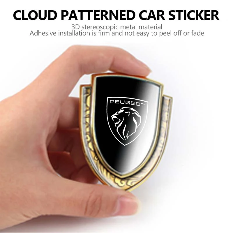 

Car sticker 3D metal decal modification sticker suitable for Peugeot 108 206 207 208 301 307 308 406 407 408 508 2008 3008 4008