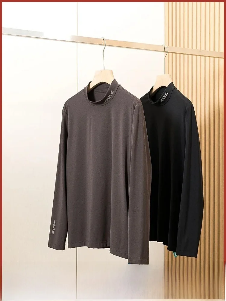 

Terryl Men's Bio-based Fiber Base irt f High Collar Self-heating Color Autumn Winter Faionable T-irt