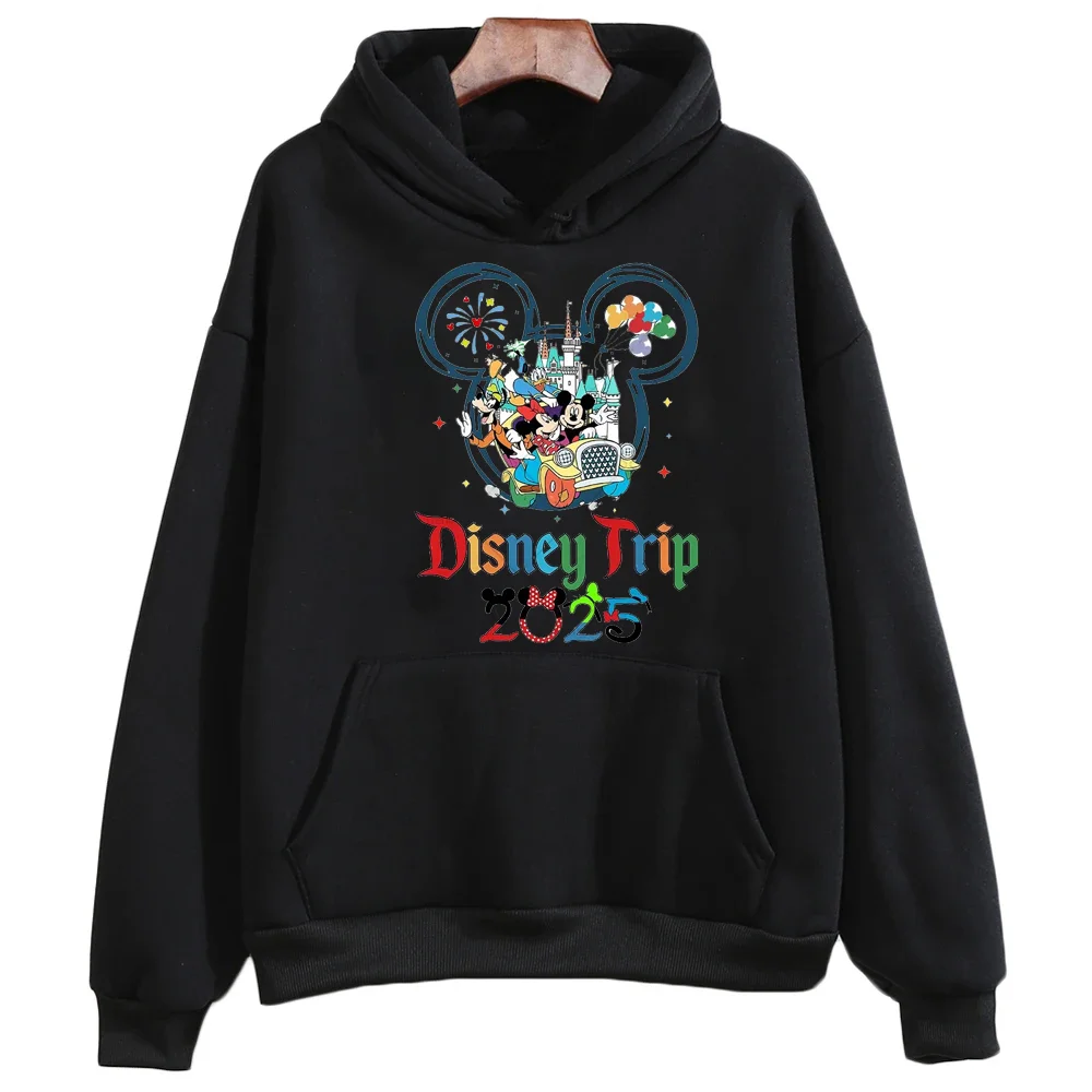 My First Disney Trip 2025 Hoodies Fashion Versatile Unisex Harajuku Streetwear Autumn Winter Casual Simple Couple Sweatshirts