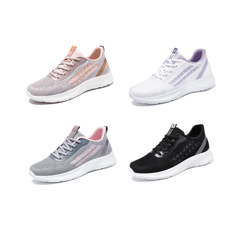 Casual Sneakers Lace-up Mesh Running Shoes Women's New Trendy Breathable Breathable Antiskid Casual Comfortable Sneakers