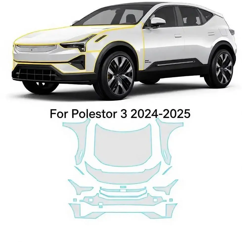 

For Polestar 3 2024-2025 TPU Bumper Hood Pre-cut PPF Matte Clear Paint Protective Film Custom Anti Scratch Self Healing Shield