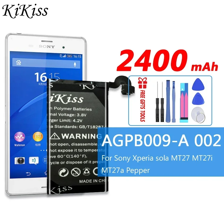 Durable 2400mAh Mobile Phone Battery for Sony Xperia sola MT27 MT27i MT27a Pepper