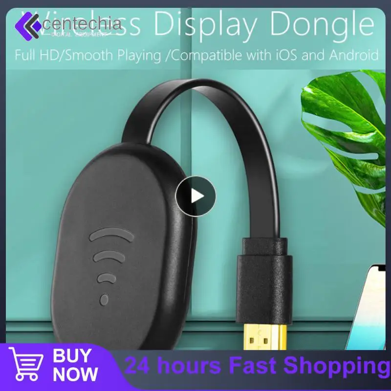 Mini Wireless Screen Projektor 1920x1080 Auflösung Gerät Mobiltelefon mit TV-Monitor für iOS Android Windows verbunden